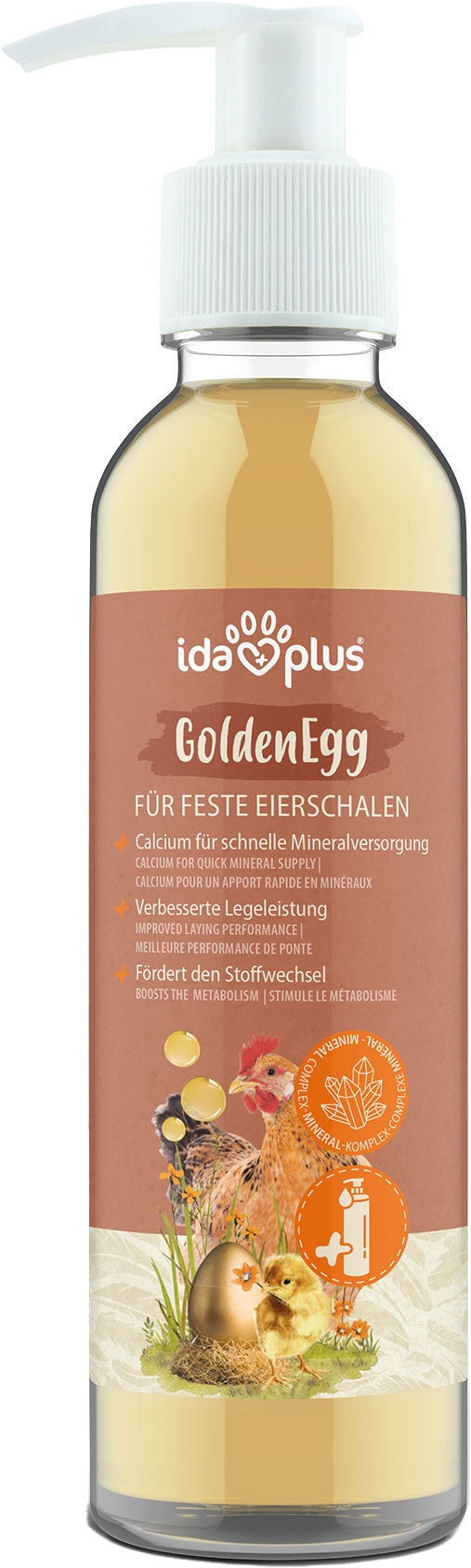Goldenegg Hühnerfutter Zusatz – unterstützt starke Eierschalen und verbessert die Legeleistung von Hühnern