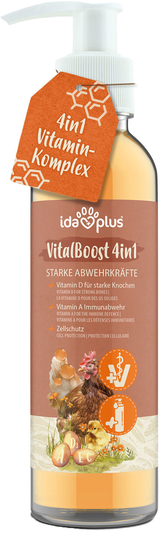VitalBoost 4 in 1 Vitaminkonzentrat für Hühner – unterstützt Immunsystem, Vitalität und Gesundheit