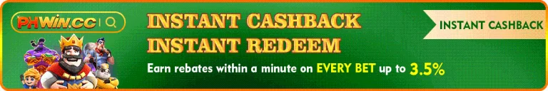 Instant Cashback Instant Redeem up to 3.5% - Phwin