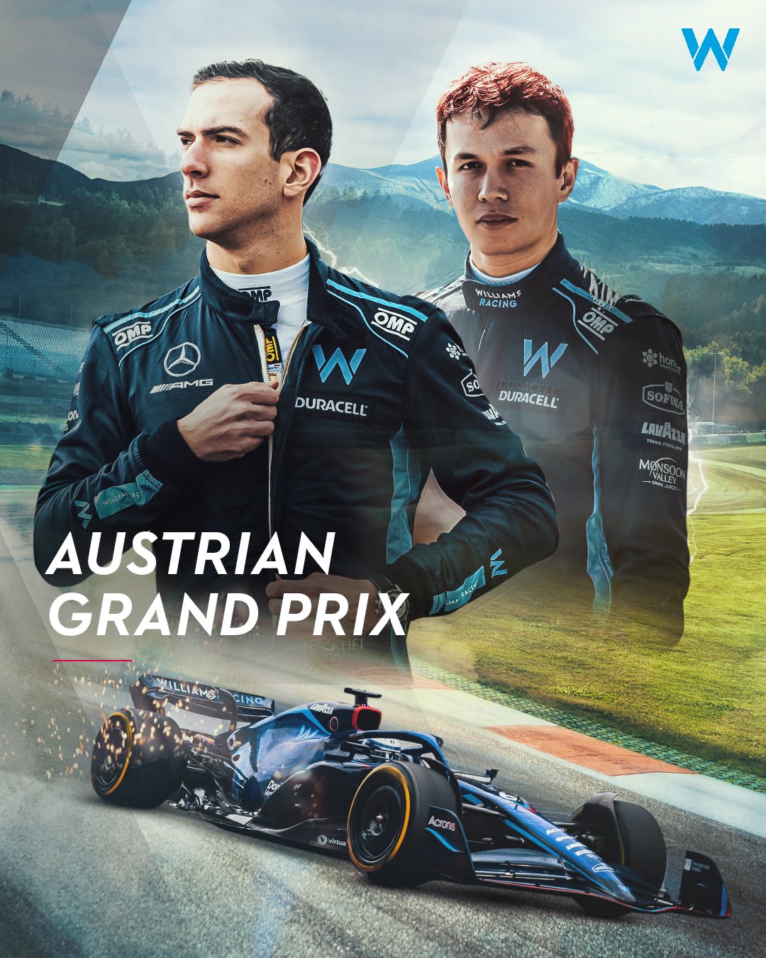 Williams 2022 Formula 1 Poster at Red Bull Ring