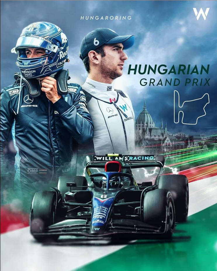 Williams 2022 Formula 1 Poster at Hungaroring