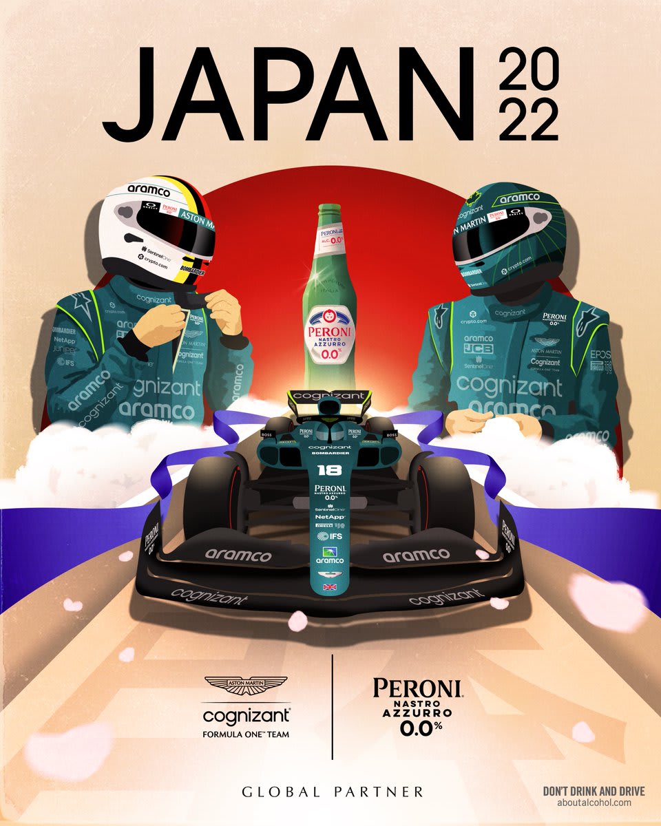 Aston Martin 2022 Formula 1 Poster at Suzuka International Racing Course