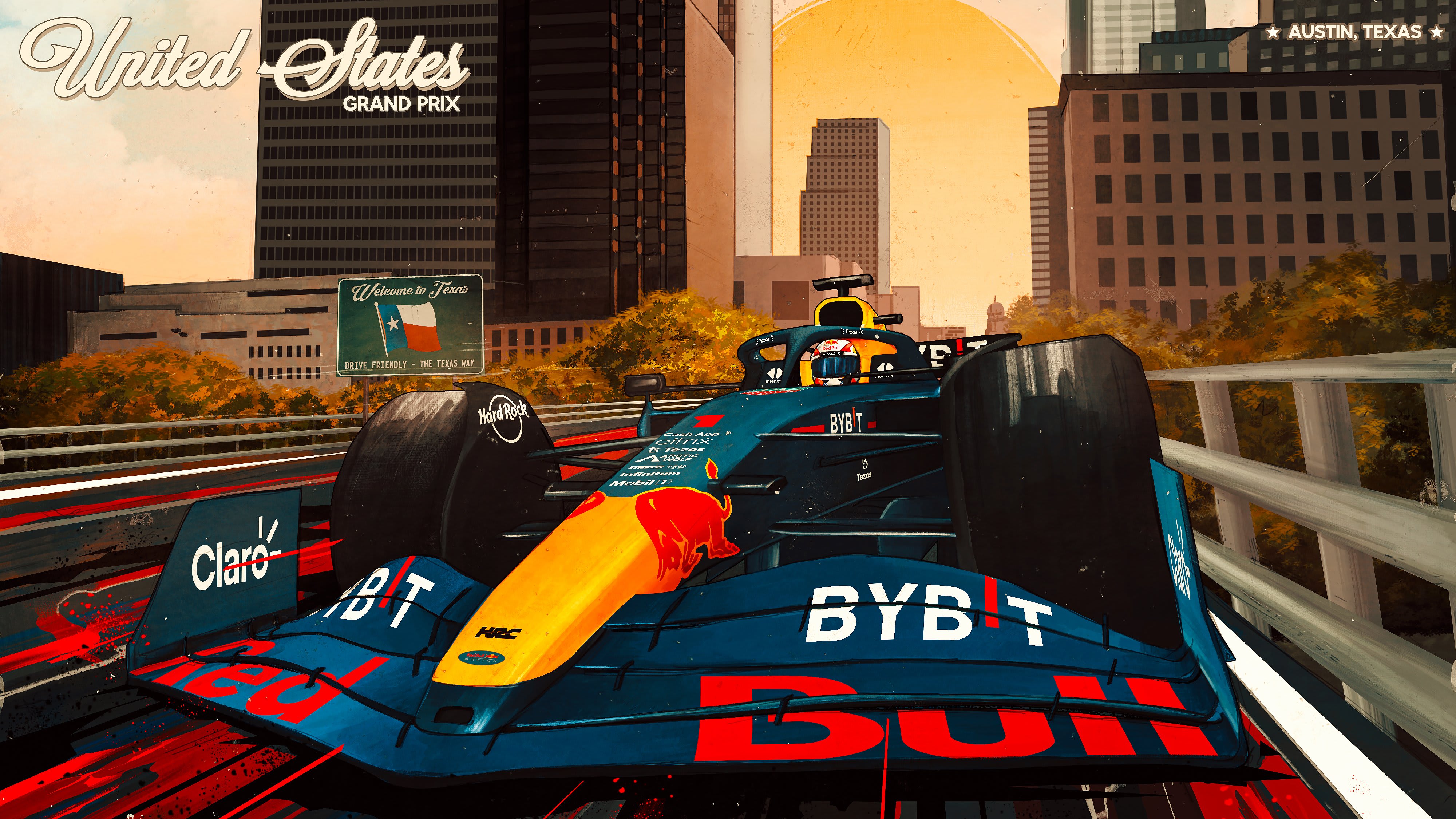 Red Bull Racing 2022 Formula 1 Poster at Circuit of The Americas