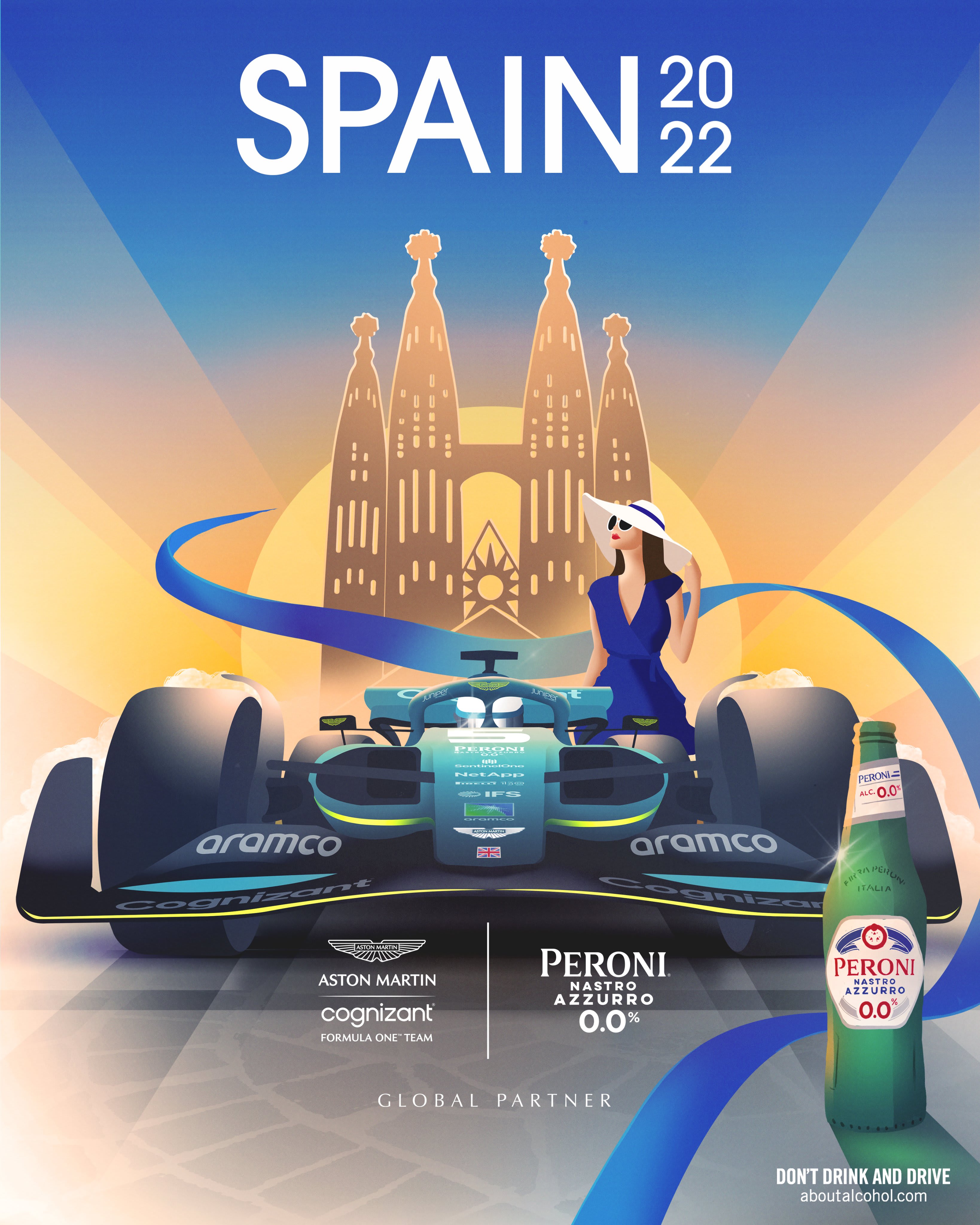 Aston Martin 2022 Formula 1 Poster at Circuit de Barcelona-Catalunya