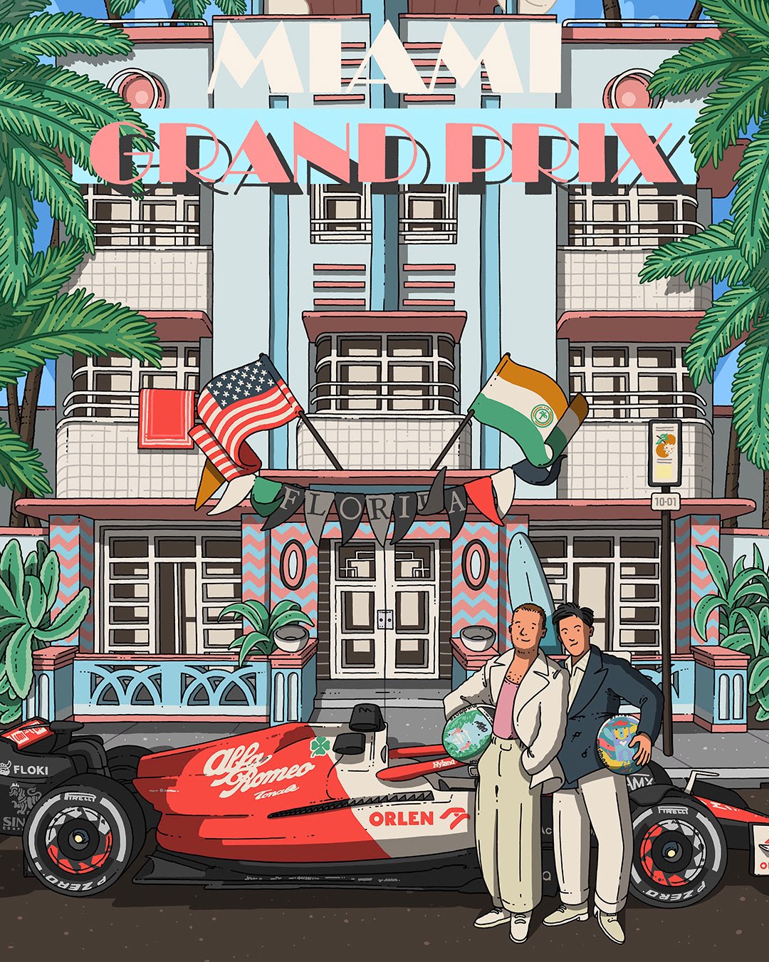 Alfa Romeo 2022 Formula 1 Poster at Miami International Autodrome