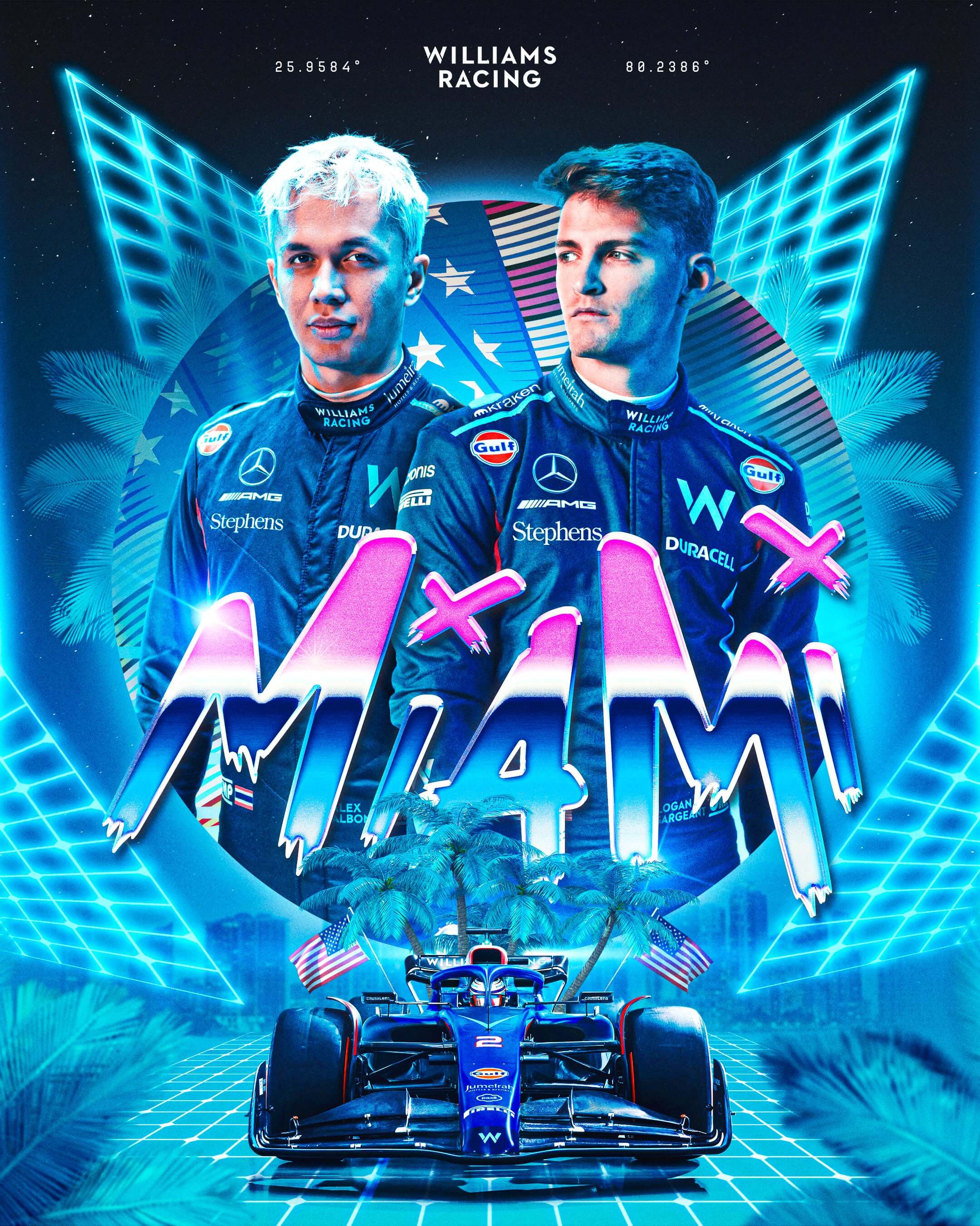 Williams 2023 Formula 1 Poster at Miami International Autodrome