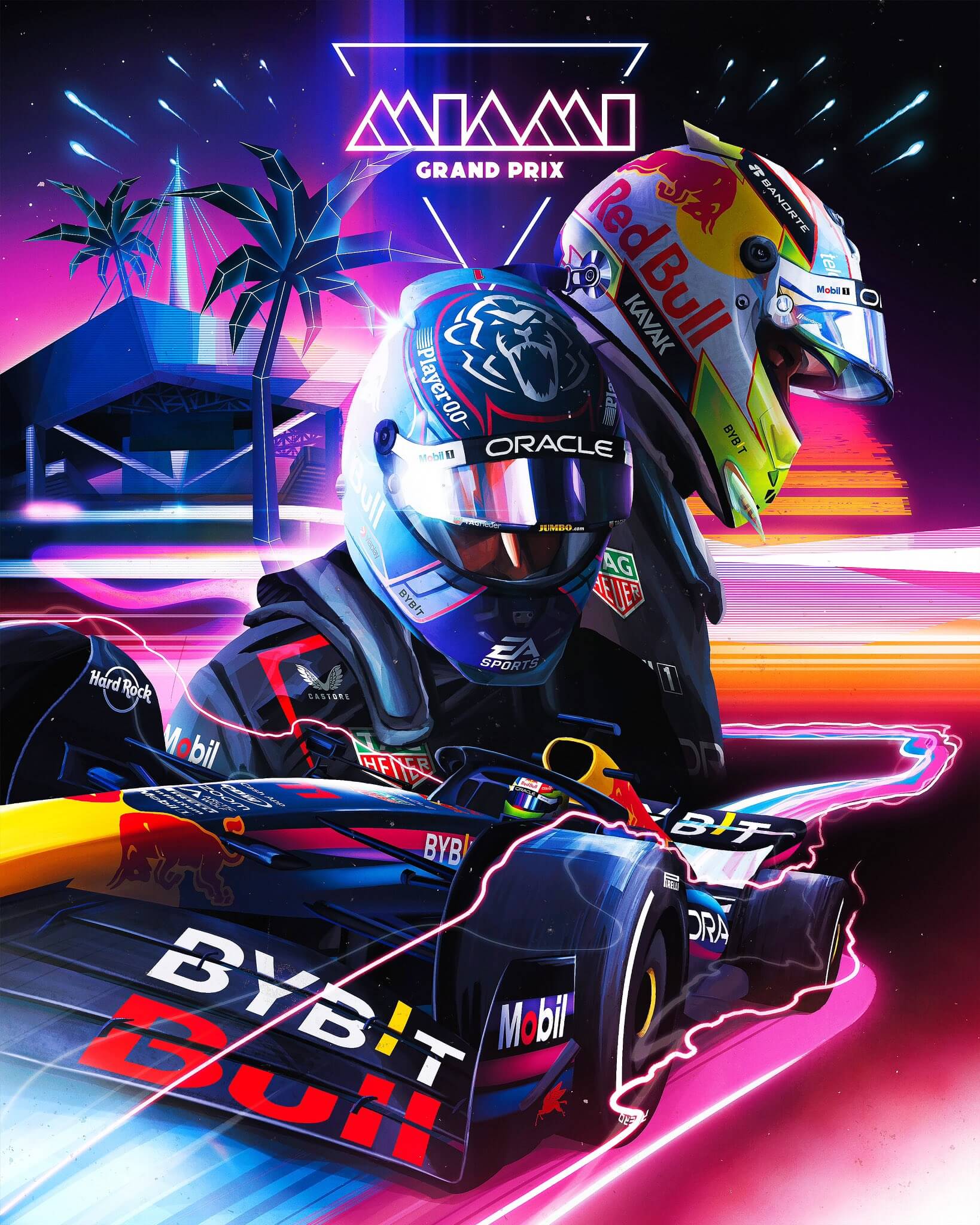 Red Bull Racing 2023 Formula 1 Poster at Miami International Autodrome