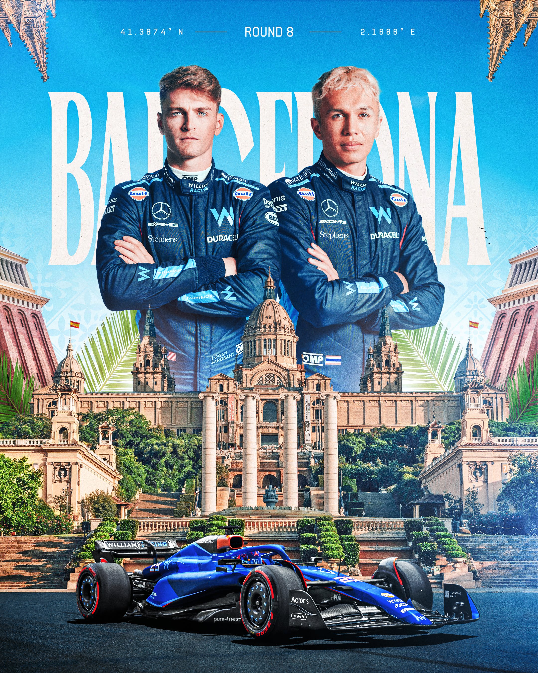 Williams 2023 Formula 1 Poster at Circuit de Barcelona-Catalunya