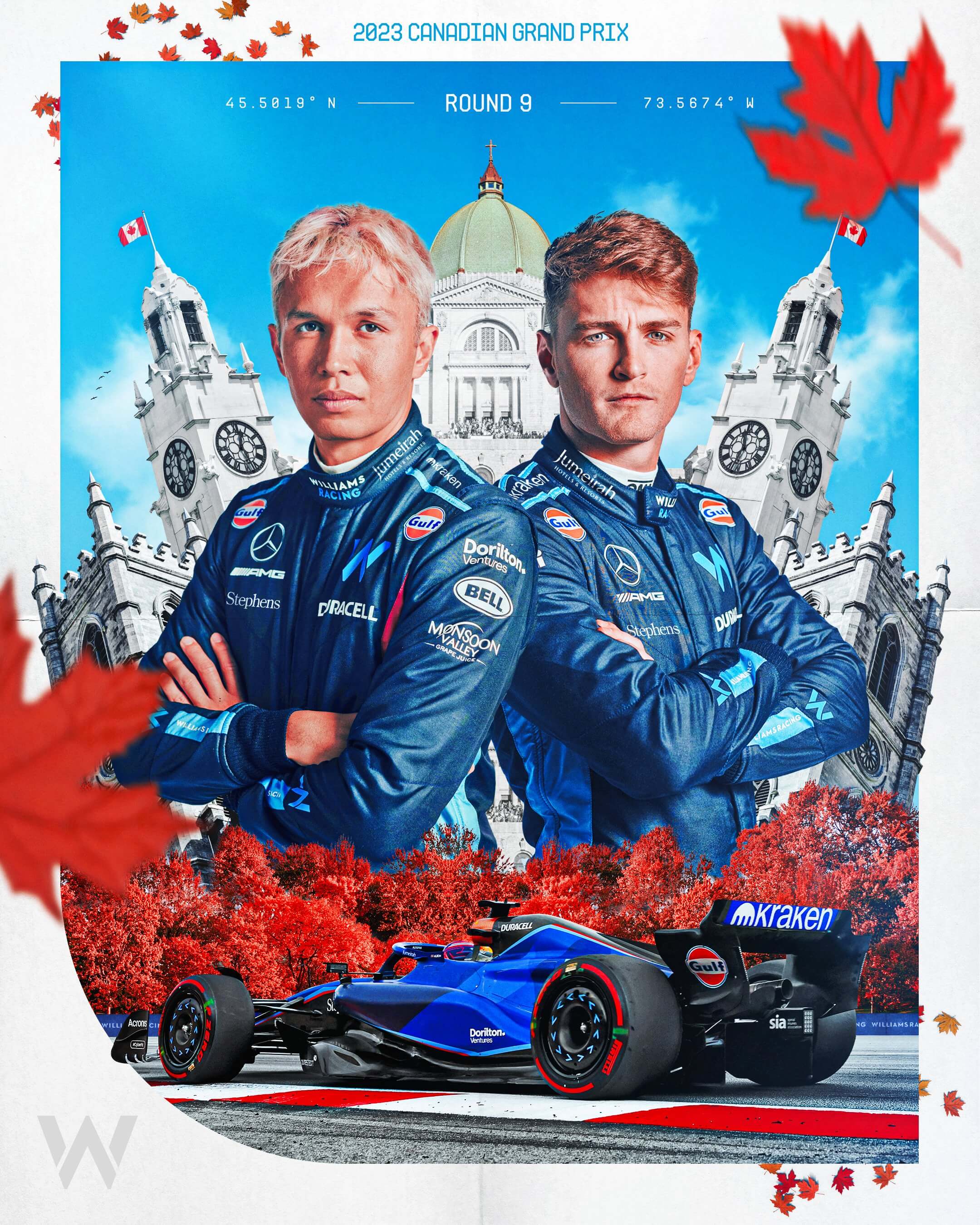 Williams 2023 Formula 1 Poster at Circuit Gilles-Villeneuve