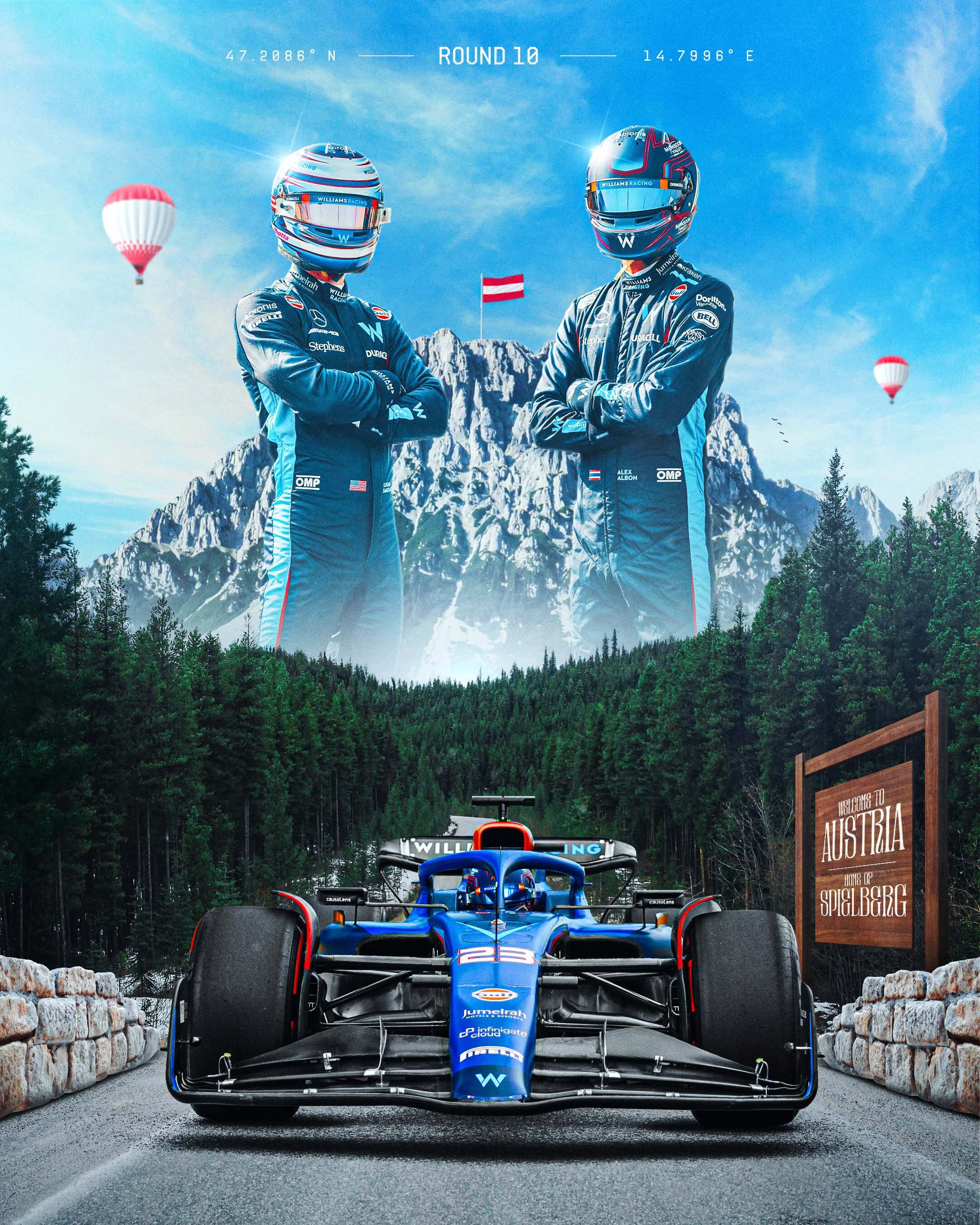 Williams 2023 Formula 1 Poster at Red Bull Ring