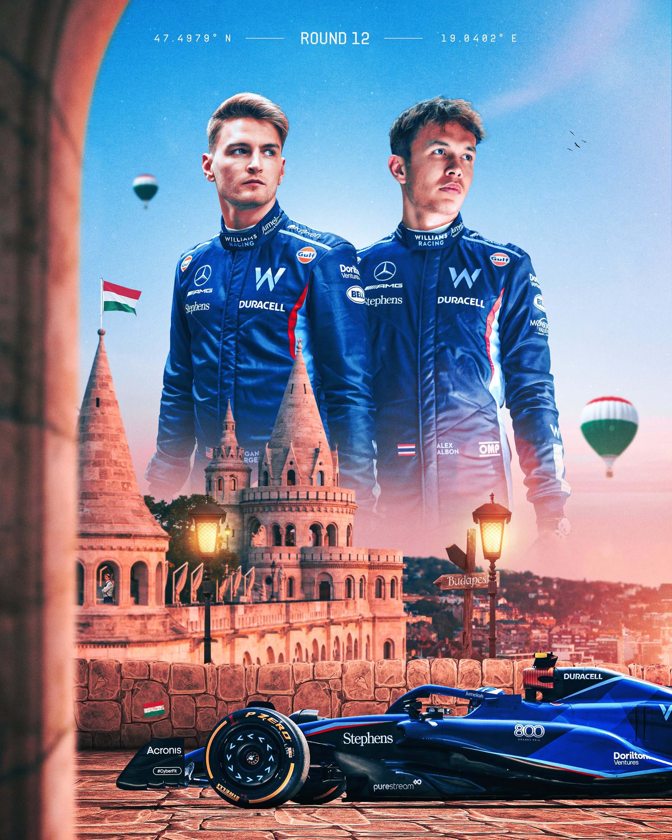 Williams 2023 Formula 1 Poster at Hungaroring