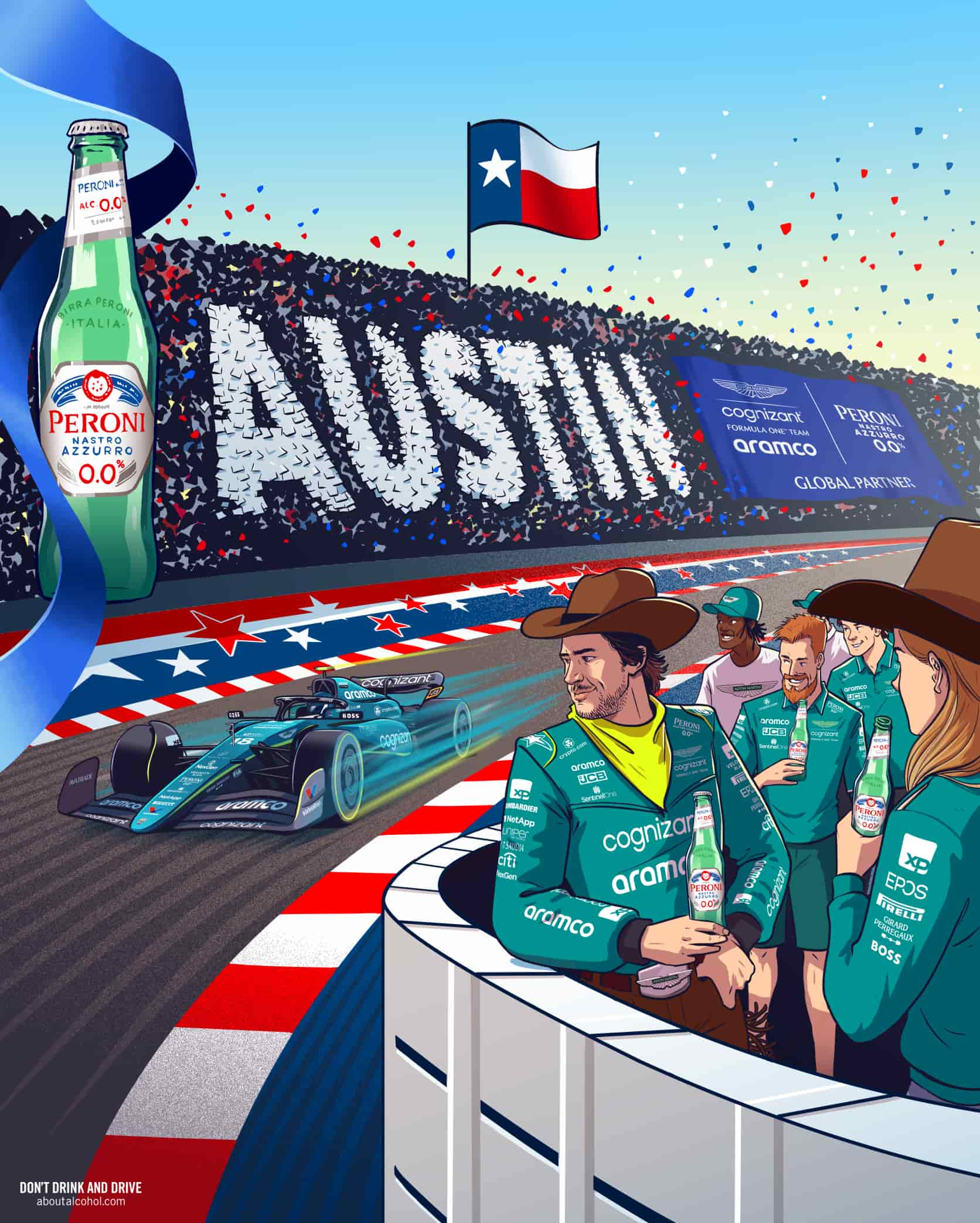 Aston Martin 2023 Formula 1 Poster at Circuit of The Americas