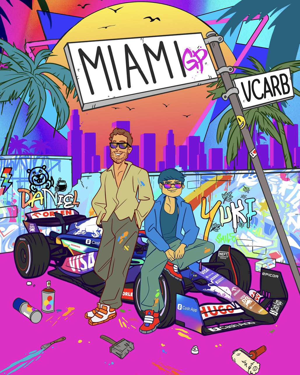 RB 2024 Formula 1 Poster at Miami International Autodrome