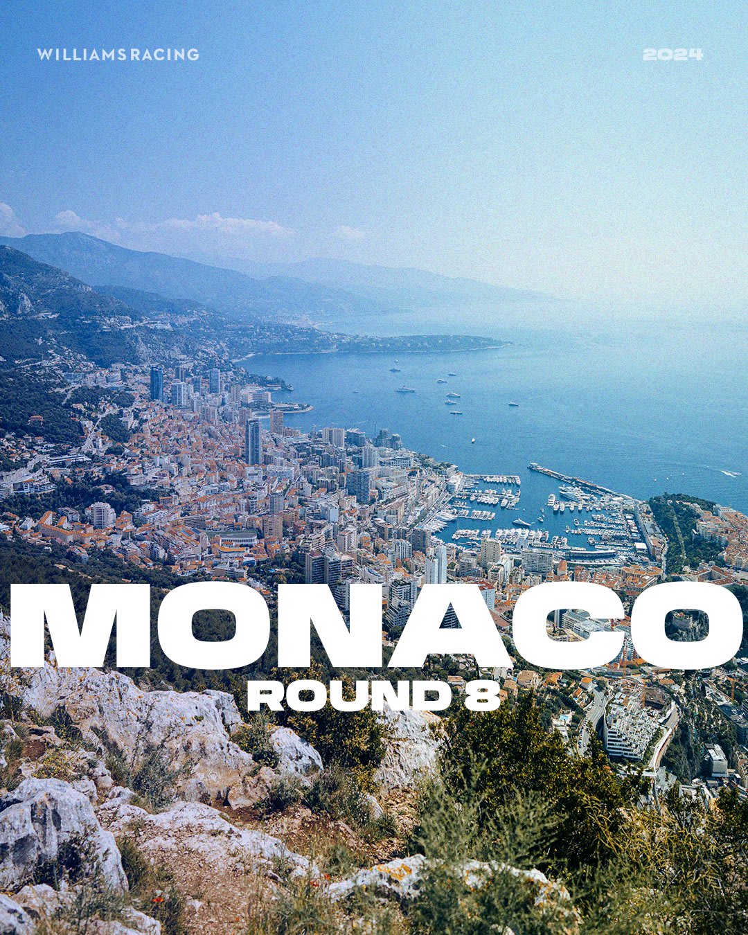 Williams 2024 Formula 1 Poster at Circuit de Monaco