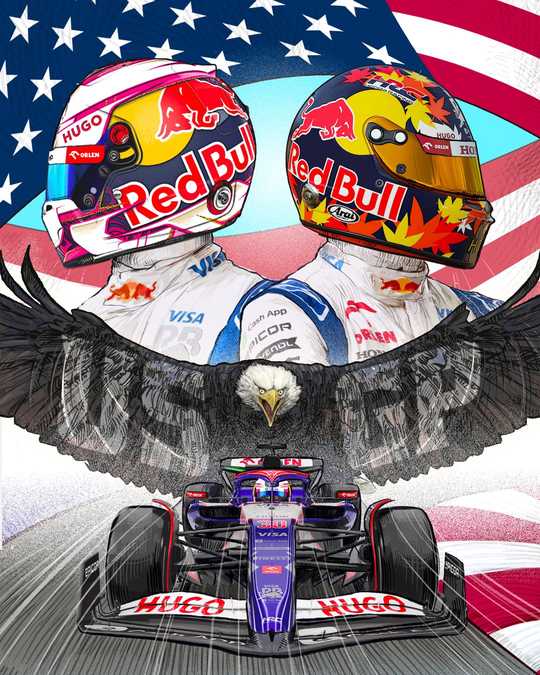 RB 2024 Formula 1 Poster at Circuit of The Americas