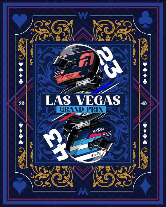 Williams 2024 Formula 1 Poster at Las Vegas Strip Circuit