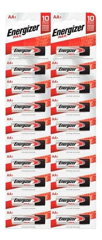 Pila AA Energizer MAX E91 Alcalina - Blister de 20 Unidades