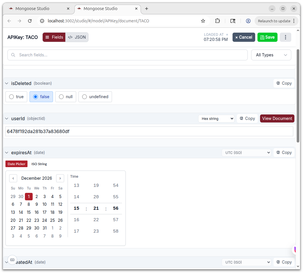 Custom date picker