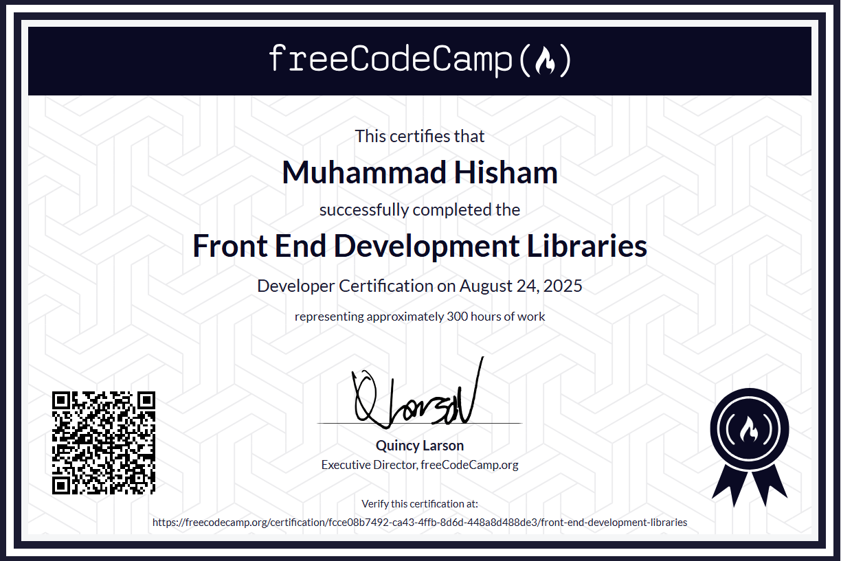 Frontend development libraries Certification