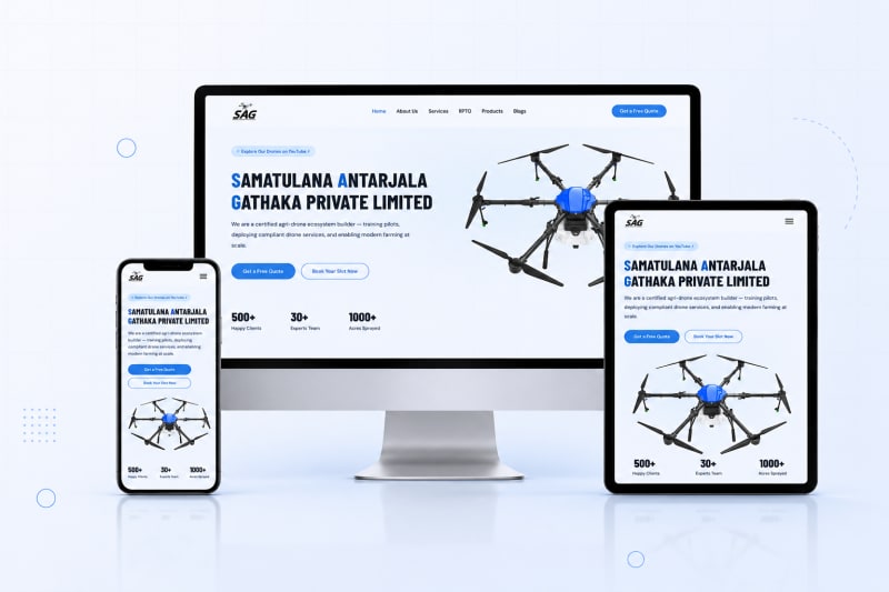 Drone Company Website Design