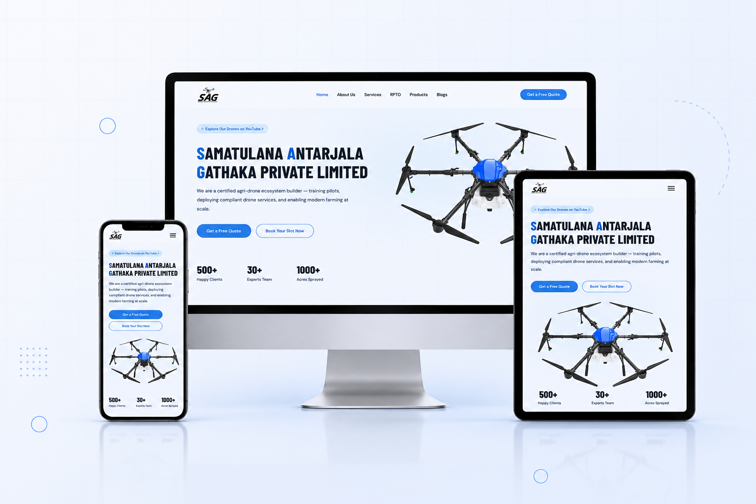 Drone Company Website Design
