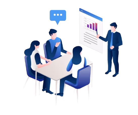 Team meeting illustration