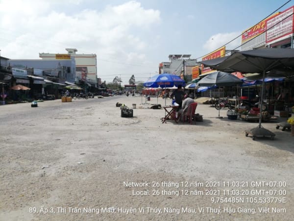 VTY75 Dãy phố cặp nhà lồng chợ Thị trấn Nàng Mau (Chợ cũ) Thị trấn Nàng Màu từ 30 Tháng 4 đếnKênh Hậu - Ảnh 1