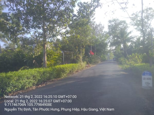 PH40-1 đường Nguyễn Thị đinh ngã tư Báu tàu về UBND xã Tân Phước Hưng - Ảnh 2