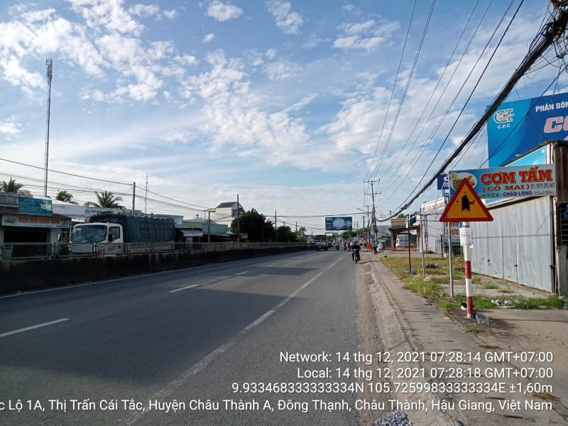 CTA57 QL1A, thị trấn cái tắc, từ cầu Đất Sét đến Ranh xã Long Thạnh - Ảnh 1