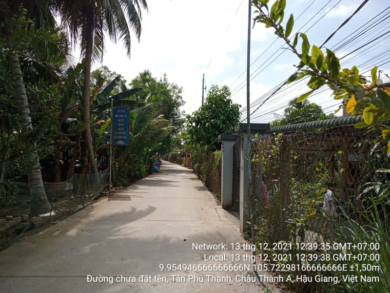CTC06 thị trấn Cái Tắc, xã Tân Phú Thạnh, tuyến lộ Cặp sông Ba láng (lộ 3,5m) từ Cầu Rạch Bần đến Cầu Rạch Trầu lớn. - Ảnh 1