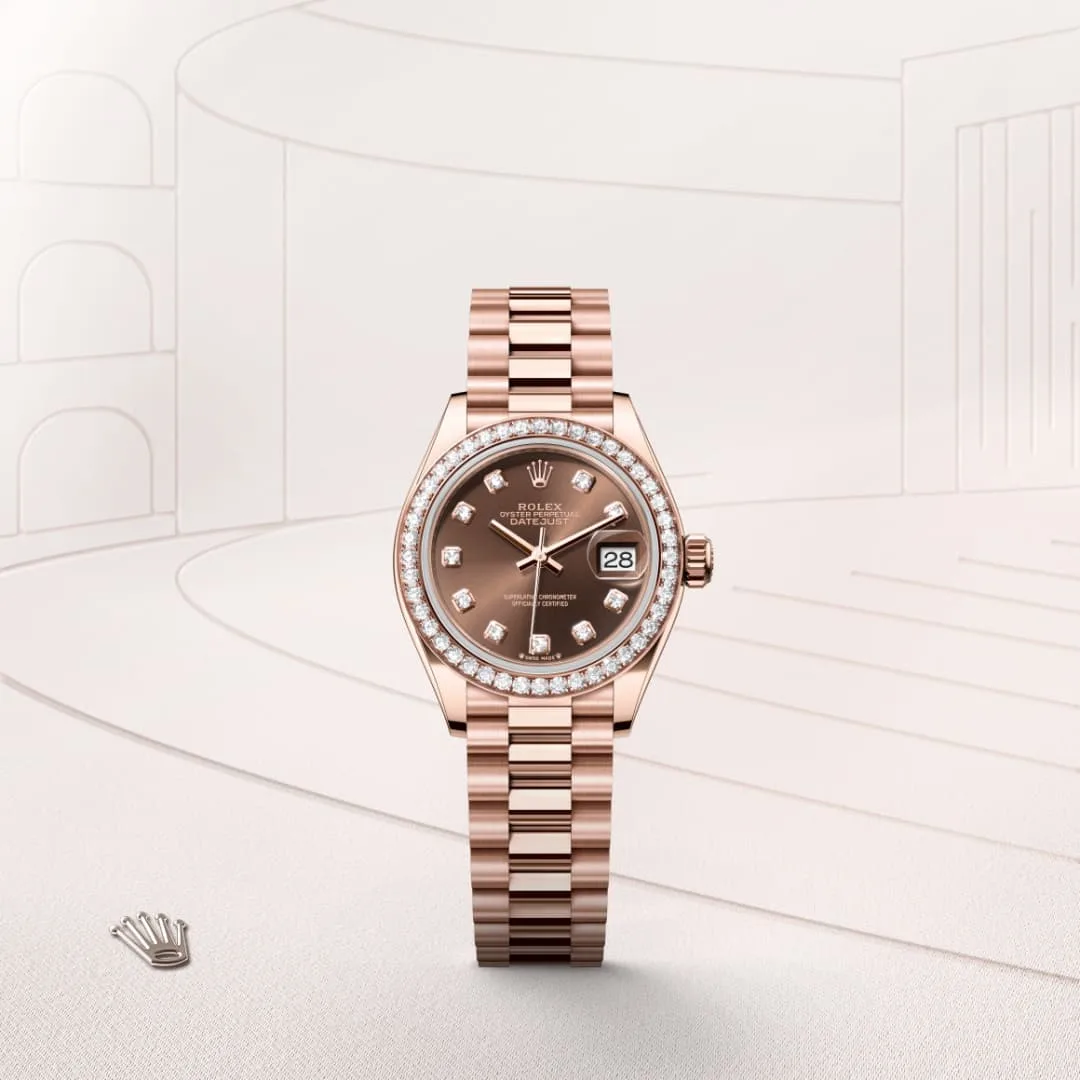 Rolex Lady-Datejust in 18 ct Everose gold M279135RBR-0017- Montecristo Jewellers