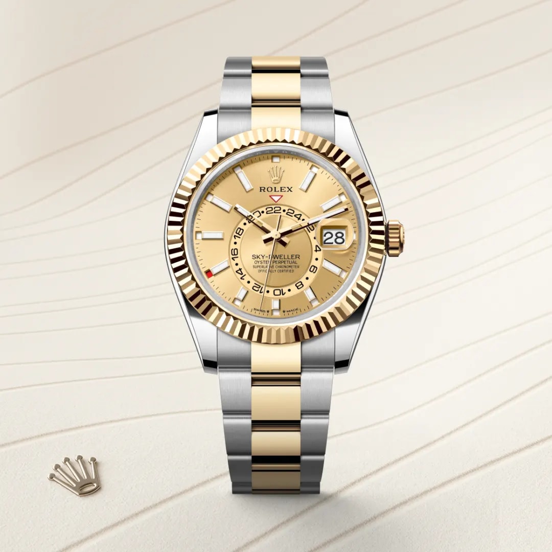 Rolex Sky-Dweller in Yellow Rolesor - combination of Oystersteel and yellow gold M336933-0001- Montecristo Jewellers Rolex Sky-Dweller in Yellow Rolesor - combination of Oystersteel and yellow gold M336933-0001- Montecristo Jewellers