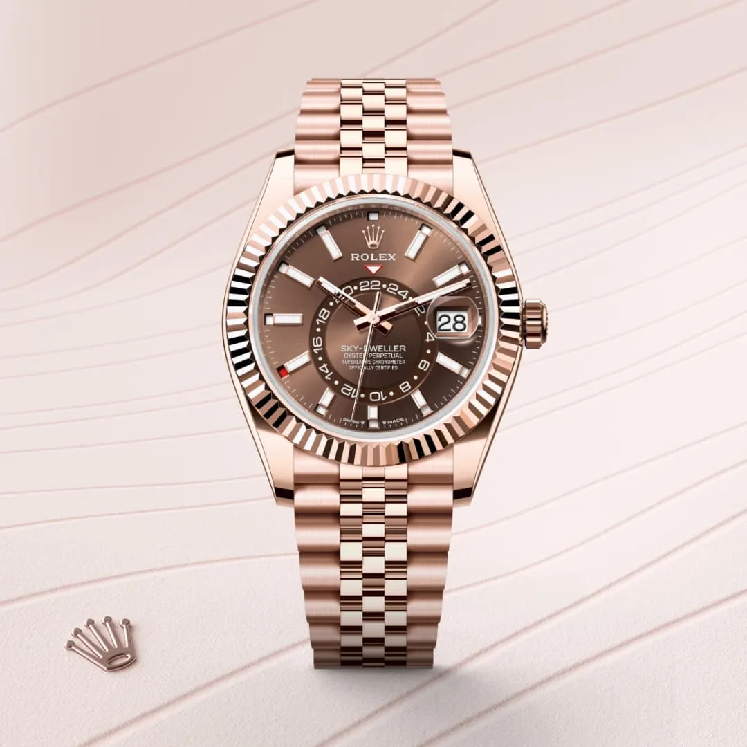Rolex Sky-Dweller in 18 ct Everose gold M336935-0006- Montecristo Jewellers