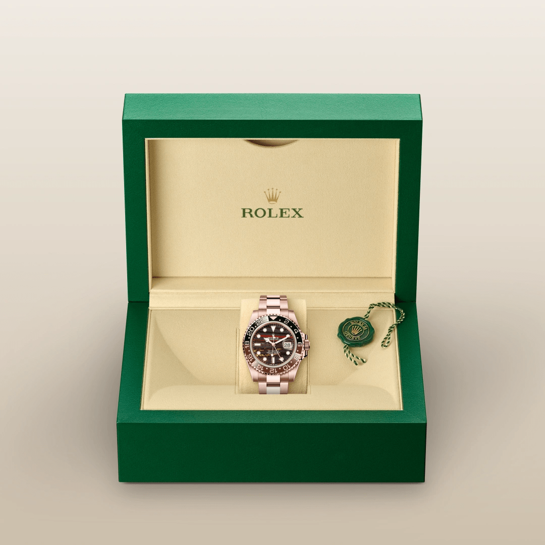 Rolex GMT-Master II in 18 ct Everose gold M126715CHNR-0002- Montecristo Jewellers