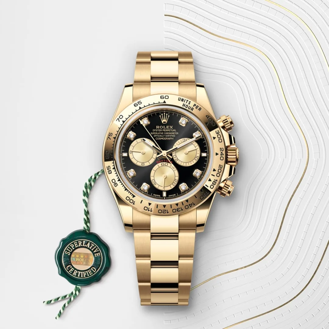 Rolex Cosmograph Daytona in 18 ct yellow gold M126508-0003- Montecristo Jewellers Rolex Cosmograph Daytona in 18 ct yellow gold M126508-0003- Montecristo Jewellers
