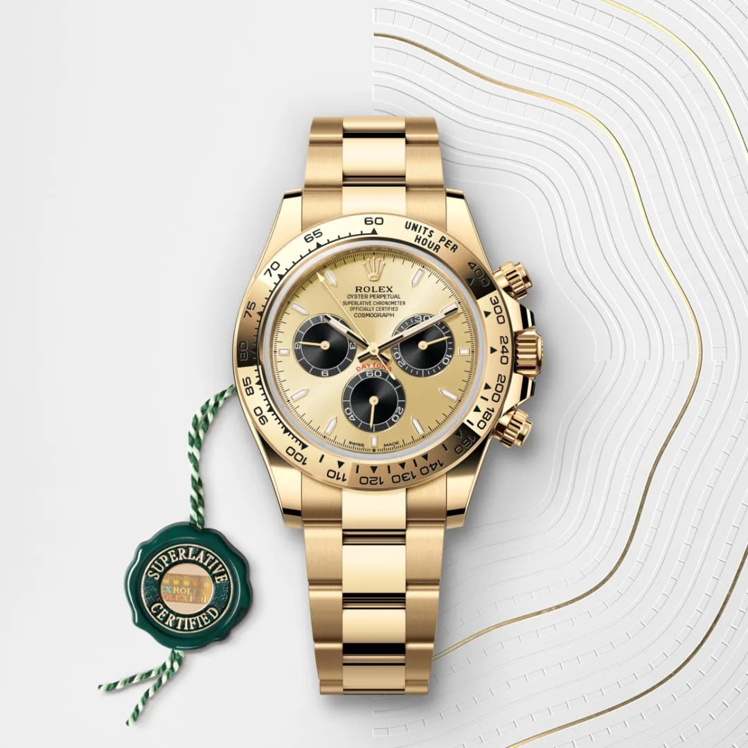 Rolex Cosmograph Daytona in 18 ct yellow gold M126508-0006- Montecristo Jewellers Rolex Cosmograph Daytona in 18 ct yellow gold M126508-0006- Montecristo Jewellers