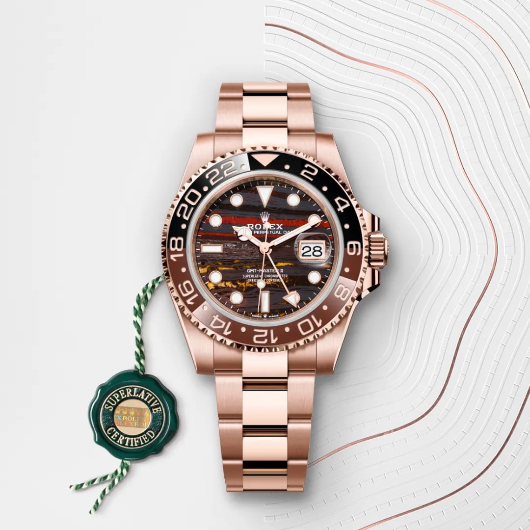 Rolex GMT-Master II in 18 ct Everose gold M126715CHNR-0002- Montecristo Jewellers