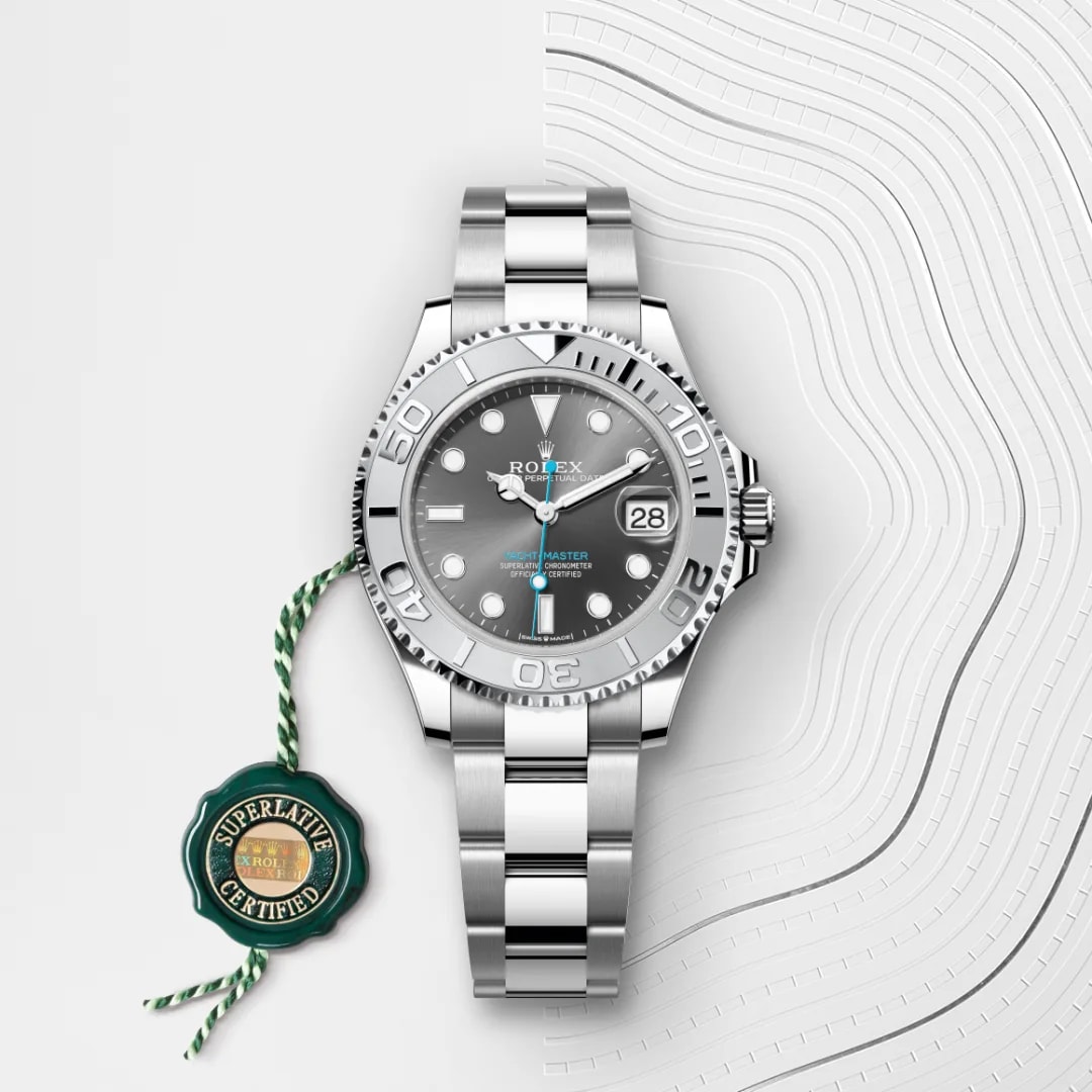 Rolex Yacht-Master in Rolesium - combination of Oystersteel and platinum M268622-0002- Montecristo Jewellers