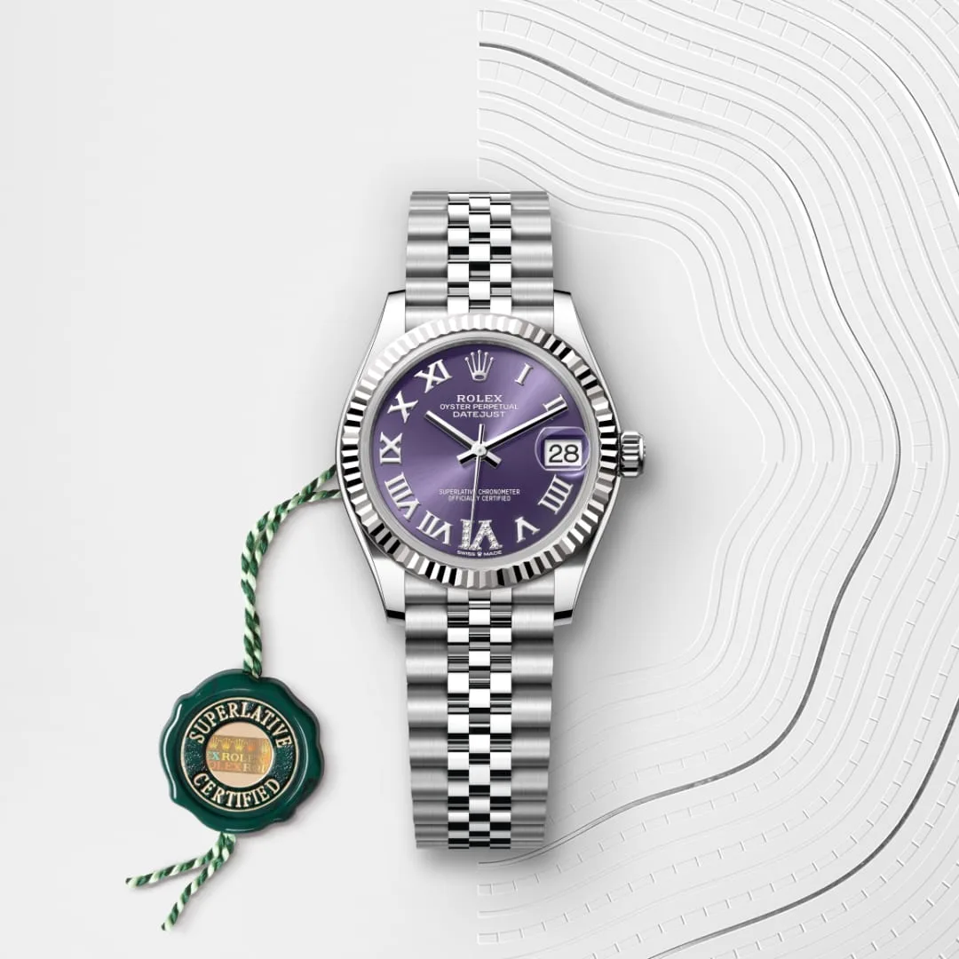 Rolex Datejust in White Rolesor - combination of Oystersteel and white gold M278274-0026- Montecristo Jewellers