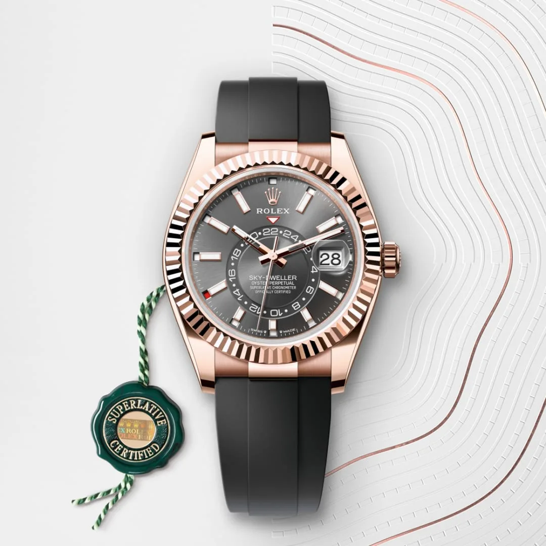 Rolex Sky-Dweller in 18 ct Everose gold M336235-0004- Montecristo Jewellers Rolex Sky-Dweller in 18 ct Everose gold M336235-0004- Montecristo Jewellers