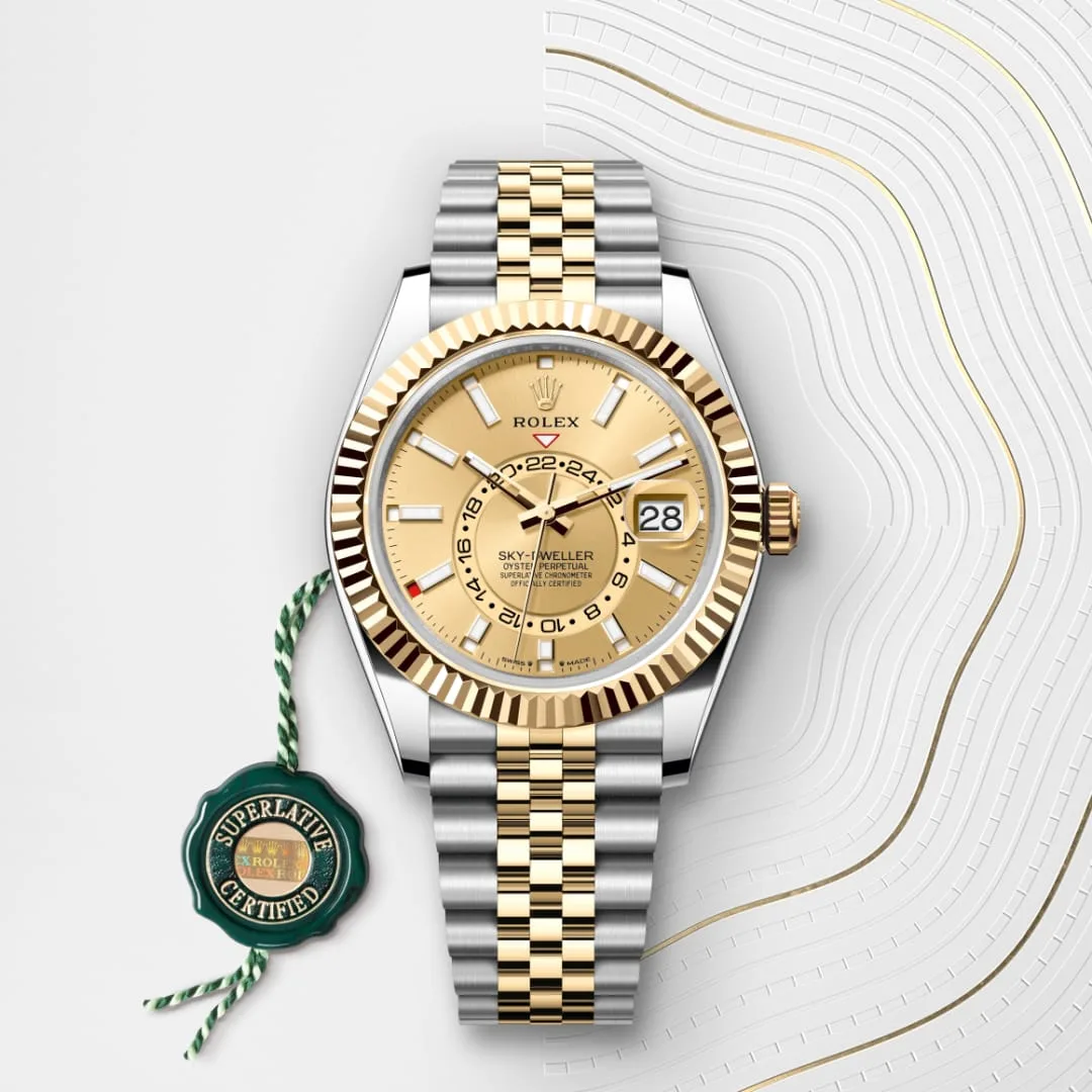 Rolex Sky-Dweller in Yellow Rolesor - combination of Oystersteel and yellow gold M336933-0002- Montecristo Jewellers Rolex Sky-Dweller in Yellow Rolesor - combination of Oystersteel and yellow gold M336933-0002- Montecristo Jewellers