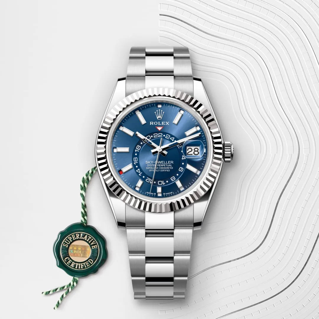 Rolex Sky-Dweller in White Rolesor - combination of Oystersteel and white gold M336934-0005- Montecristo Jewellers