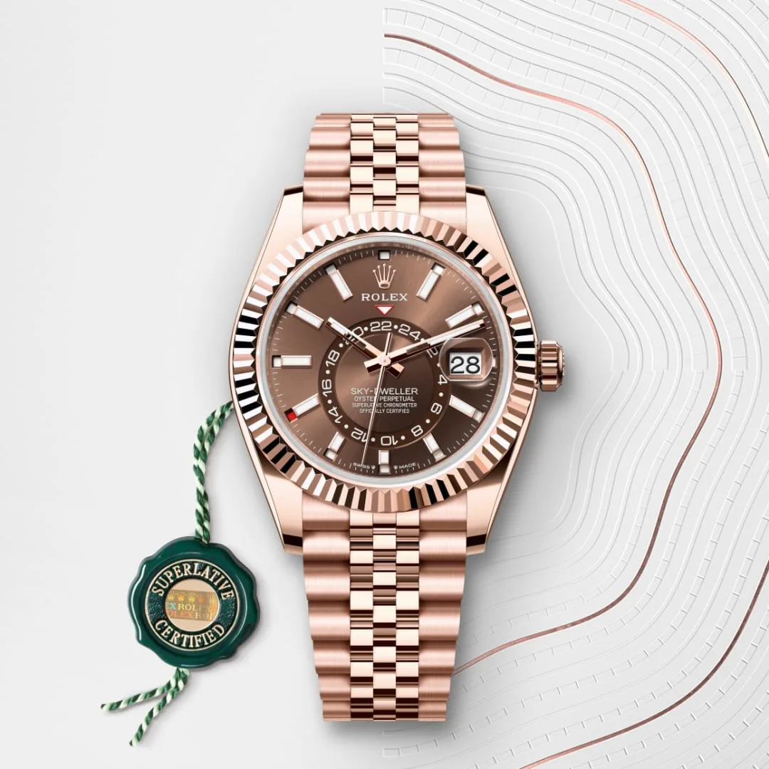 Rolex Sky-Dweller in 18 ct Everose gold M336935-0006- Montecristo Jewellers