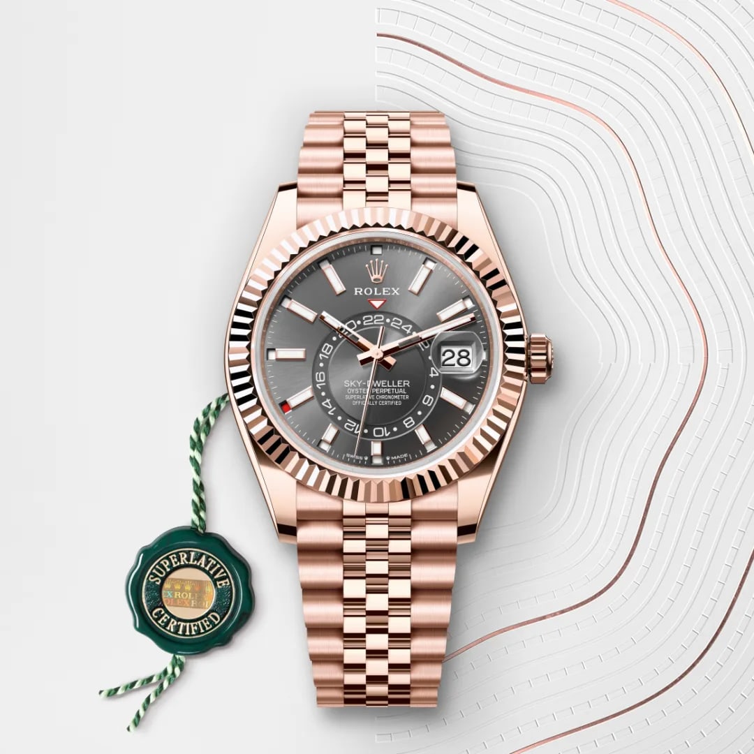 Rolex Sky-Dweller in 18 ct Everose gold M336935-0008- Montecristo Jewellers Rolex Sky-Dweller in 18 ct Everose gold M336935-0008- Montecristo Jewellers