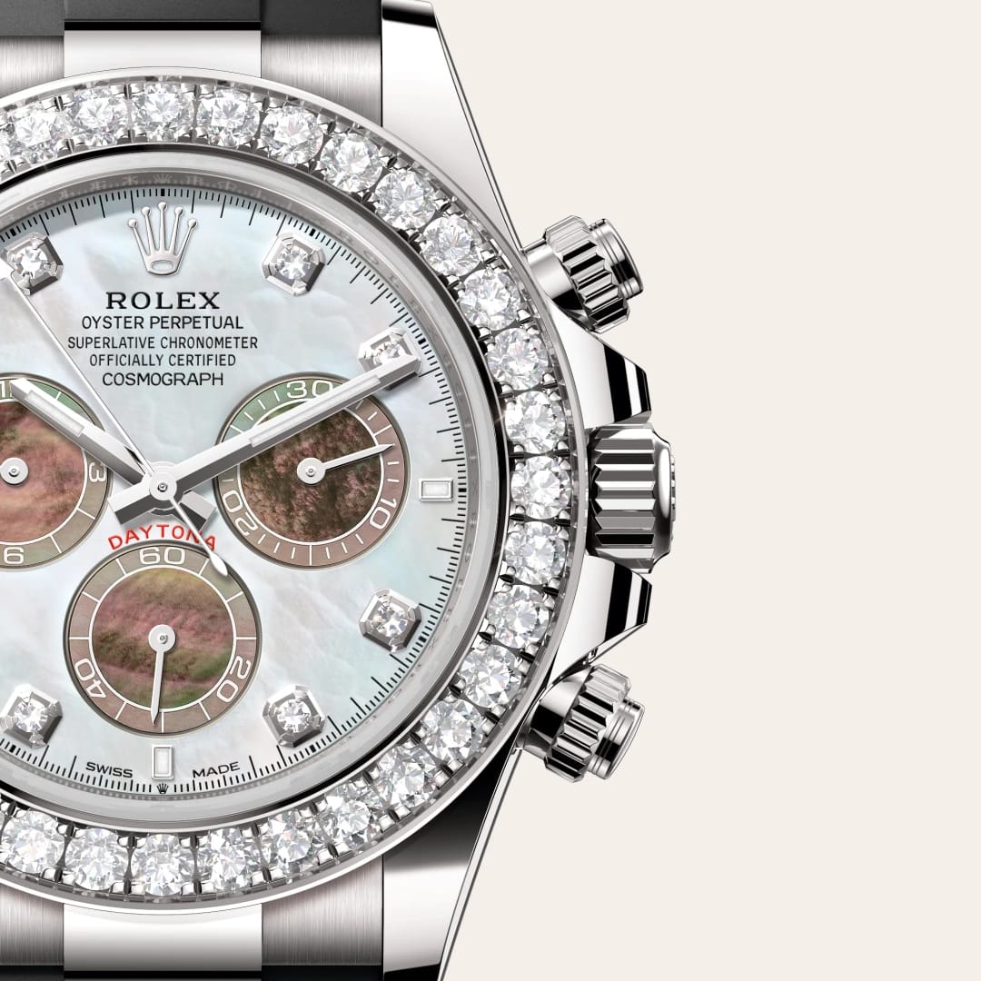 Rolex Cosmograph Daytona in 18 ct white gold M126589RBR-0001- Montecristo Jewellers Rolex Cosmograph Daytona in 18 ct white gold M126589RBR-0001- Montecristo Jewellers