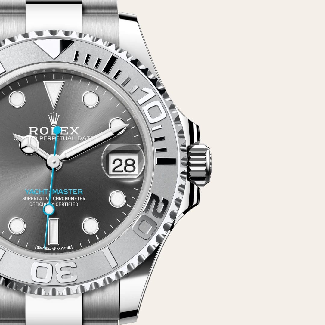 Rolex Yacht-Master in Rolesium - combination of Oystersteel and platinum M268622-0002- Montecristo Jewellers