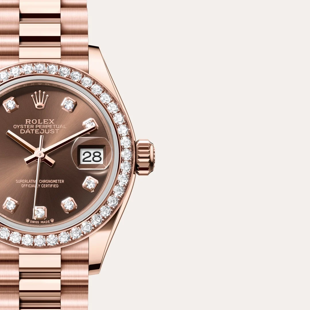 Rolex Lady-Datejust in 18 ct Everose gold M279135RBR-0017- Montecristo Jewellers