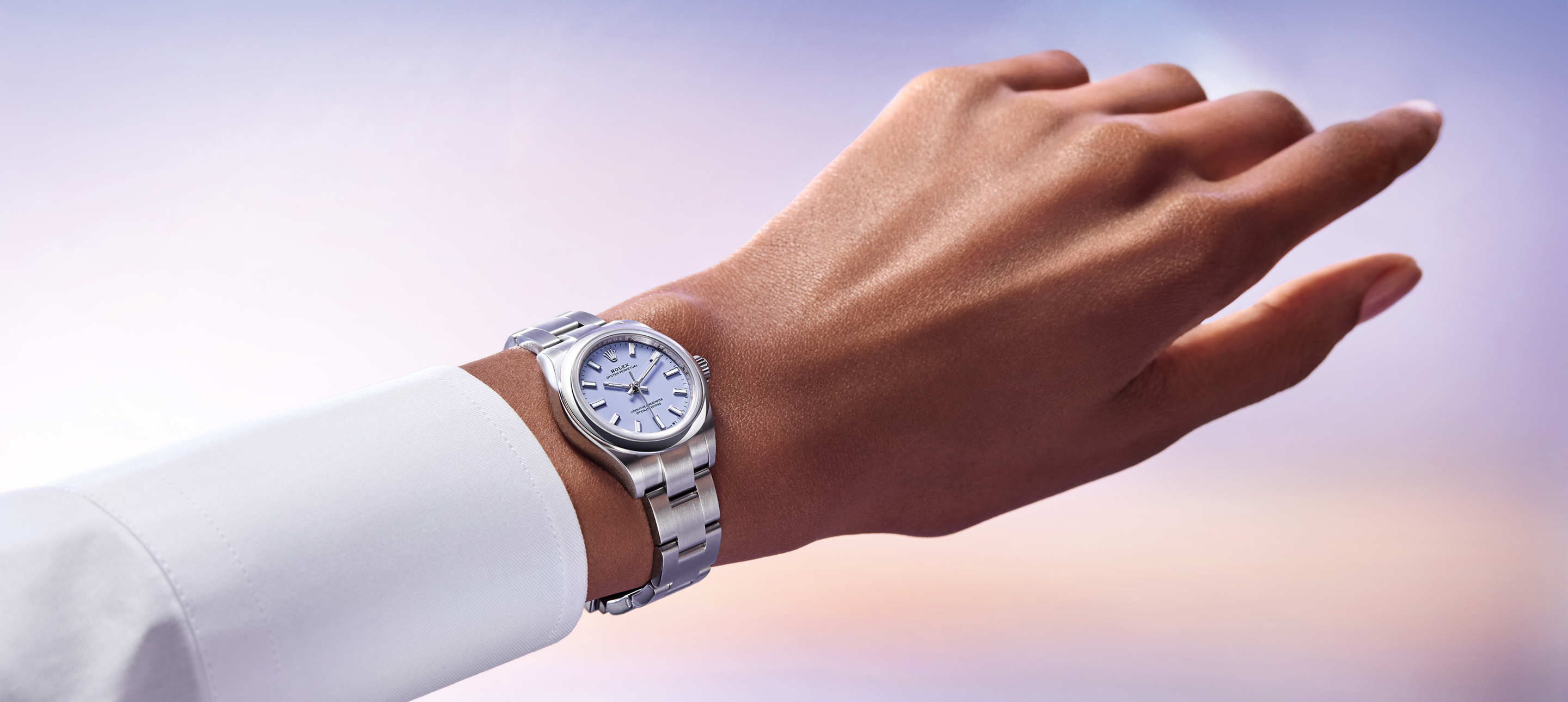 Oyster Perpetual in the mans hand Oyster Perpetual in the mans hand