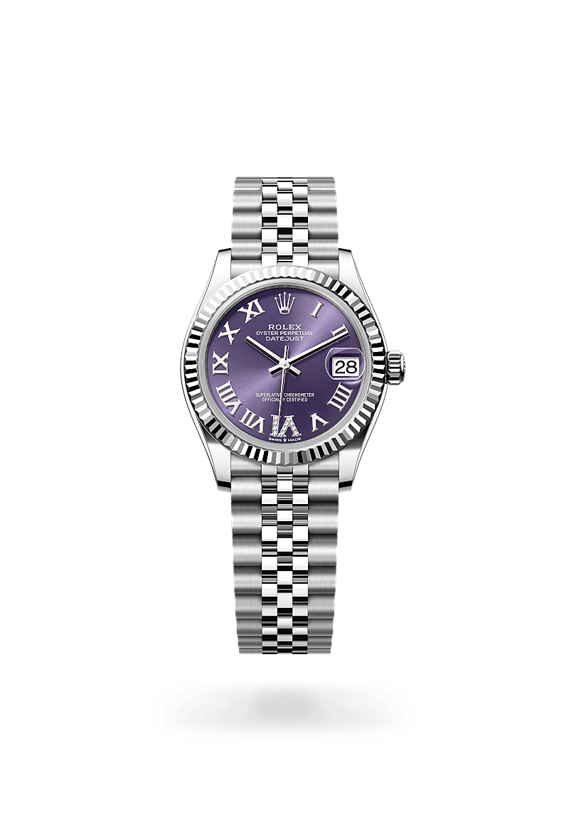 Rolex Datejust in White Rolesor - combination of Oystersteel and white gold M278274-0026- Montecristo Jewellers