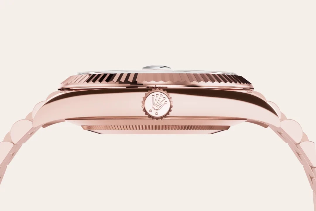 Rolex Day-Date in 18 ct Everose gold M228235-0055- Montecristo Jewellers Rolex Day-Date in 18 ct Everose gold M228235-0055- Montecristo Jewellers